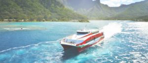 Aerial view on the Terevau ferry - Transfers from Tahiti to Moorea